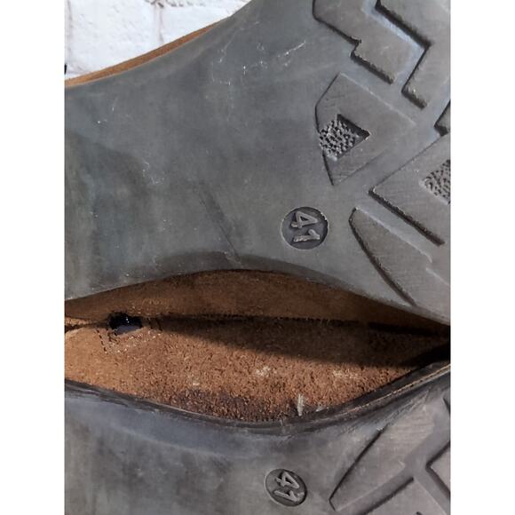 Taos Laka Boots Womens Brown Rugged Leather Suede Zip Lace Up Cap Toe Sz 10.5/41 - Picture 9 of 12